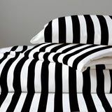 400TC Stripe Border Frame Cotton Sateen Duvet Cover Set
