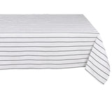 Black and White Striped Cloth Tablecloth