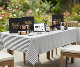 Black and White Stripe Tablecloth