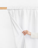 Blackout linen curtain panel (1 pcs) in White
