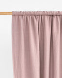 Blackout linen curtain panel (1 pcs) in Woodrose