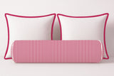 Ticking Stripe Velvet Bolster Pillow Cover