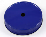 Painted Metal Straw Hole Tumbler Lids for Regular Mouth Mason Jars