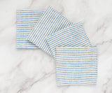 Blue Linen Striped Napkins