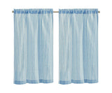 Blue Curtains For Kitchen -Set of 2