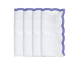 Blue and White Scalloped Napkins