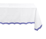 Scalloped Tablecloth Blue