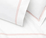 Cotton Flat Sheet - Line Embroidery