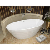Nimbus 5.6 ft. Acrylic Center Drain Freestanding Bathtub in Glossy White