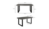 Jedrik Small Outdoor Dining Table Dark Grey