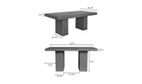 Aurelius 2 Outdoor Dining Table Grey
