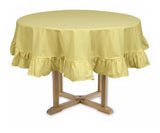 Round Ruffled Tablecloth