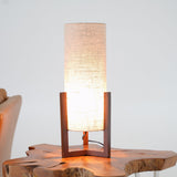 Brisa Table Lamp, Walnut Wood Base with Natural Linen Shade