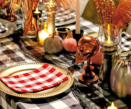 Red and White Buffalo Checkered Napkins