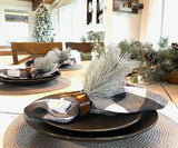 Gray Plaid Napkins