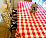Red and White Checkered Tablecloth