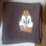 Bunny Chocolate Brown Knitted Cotton Baby Blanket