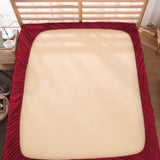 400TC Luxurious Single Embroidery Sateen Solid Cotton Fitted Sheet