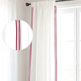 400TC Cotton Sateen Classic Embroidery Cotton Curtain (Set Of 2)