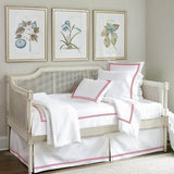 400TC Double Embroidery Sateen Solid Cotton Day Bed Set