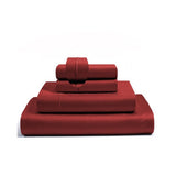 400TC Luxurious Single Embroidery Cotton Sateen Solid Bedding Bundle