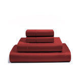 400TC Luxurious Single Embroidery Cotton Sateen Solid Bedding Bundle