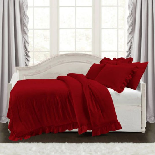 400TC Sateen Cotton Ruffle Day Bed Set