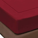 400TC Luxurious Single Embroidery Sateen Solid Cotton Fitted Sheet