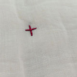 Plus-Stitch Linen Bed Coverlet