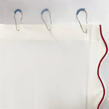 Scallop Embroidery Shower Cotton Curtain