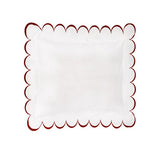 Allena 400TC Cotton Scallop Embroidery Sateen Microcheck Euro Sham