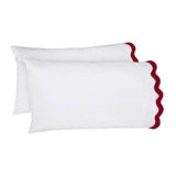 400TC Applique Scalloped Embroidery Cotton Pillowcases (Set Of 2)