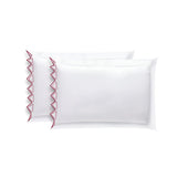 Ashley 400TC Cotton Traingle Embroidery Sateen Solid Pillowcases (Set Of 2)