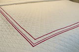 Classic Border Diamond Knitted Cotton Coverlet