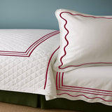 Classic Border Diamond Knitted Cotton Coverlet