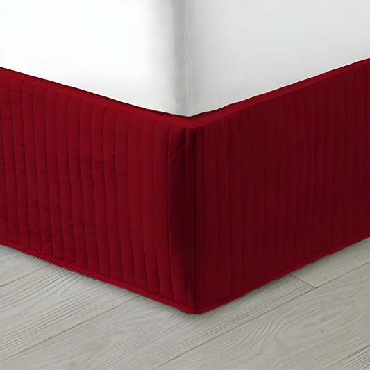 400TC Cotton Vertical Quilted Tailored Bed skirt