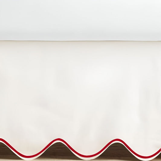 Scallop Embroidery Cotton Crib Skirt