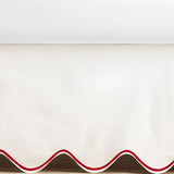 Scallop Embroidery Cotton Crib Skirt