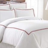 500TC Cotton Double Embroidery Sateen Solid Duvet Cover Set
