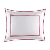 400TC Edge Embroidery & Double Border Cotton Sateen Solid Pillow Sham