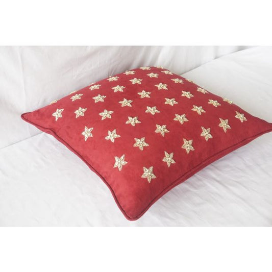 Floral Embroidery Pillow Cover (Set of 1)