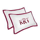 Monogram 400TC Cotton Edge Border Embroidery Pillow Sham