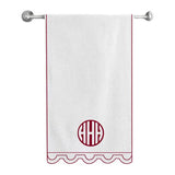 Monogram U Shape Embroidered Bath Towels (Set of 2)