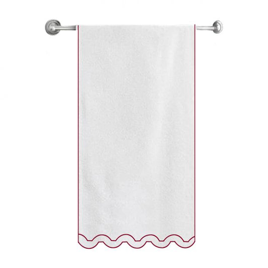 Reverse U Shape Embroidered Bath Towels (Set of 2)