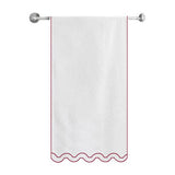 Reverse U Shape Embroidered Bath Towels (Set of 2)