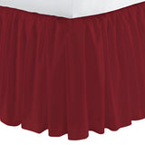 400TC Sateen Solid Cotton Gathered Bed Skirt