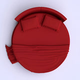 400TC Sateen Solid Cotton Round Duvet Cover Set