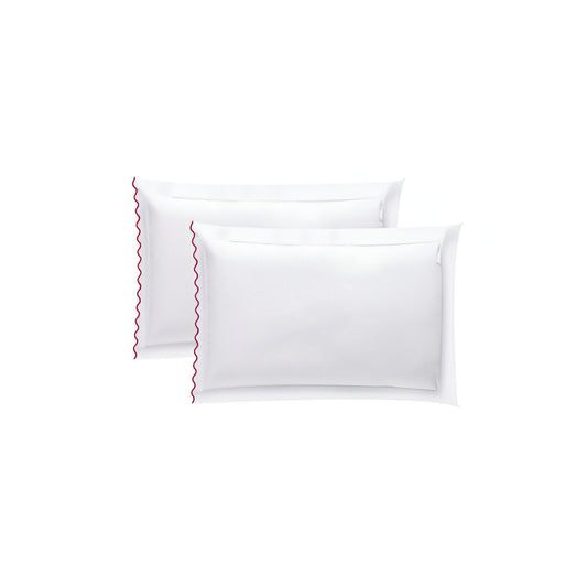 400TC Small Scallop Embroidery Cotton Pillowcases (Set Of 2)