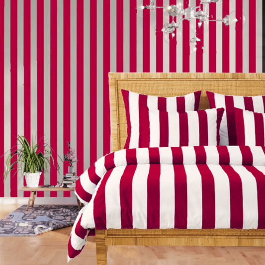 Stripe Border Frame Bedding Bundle Set