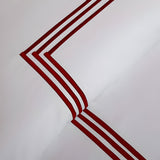400TC Cotton Triple Embroidery Sateen Solid Duvet Cover Set